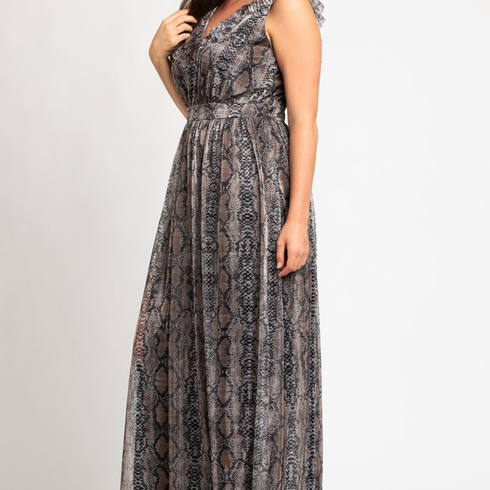 Jasmine Python Print Maxi Dress - Picture 3 of 4